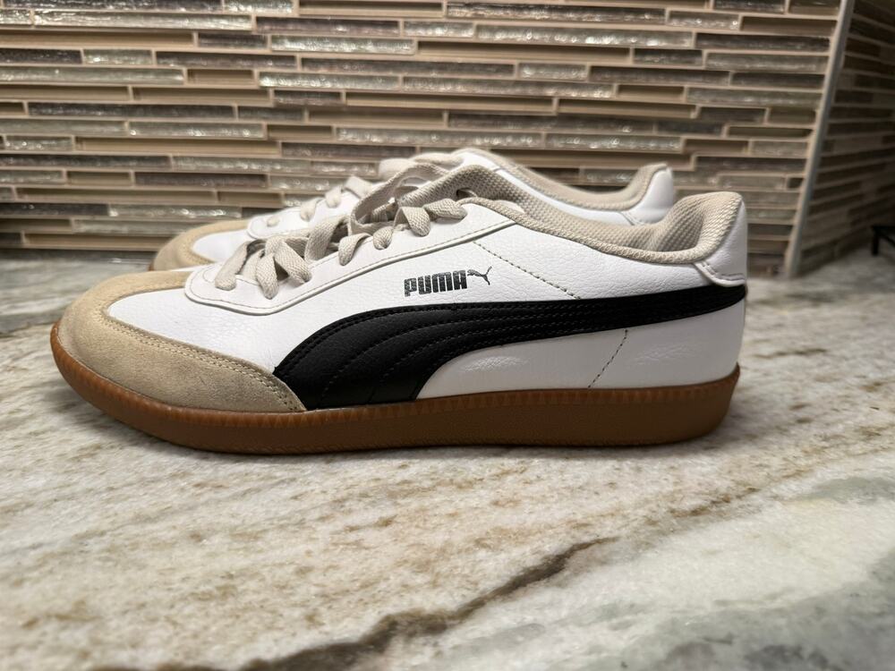 Puma 9-T 400667-05 Men's Size 10.5 White Black Sneakers